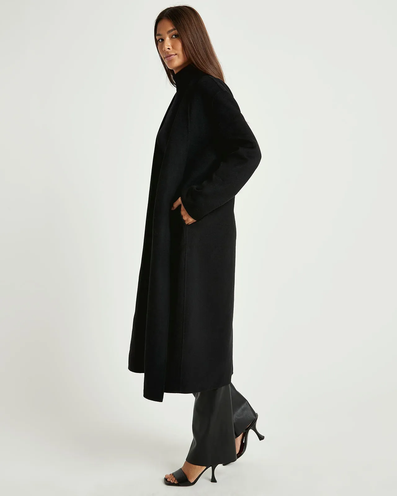 Splendid x Cella Jane Waist-Tie Wool Coat