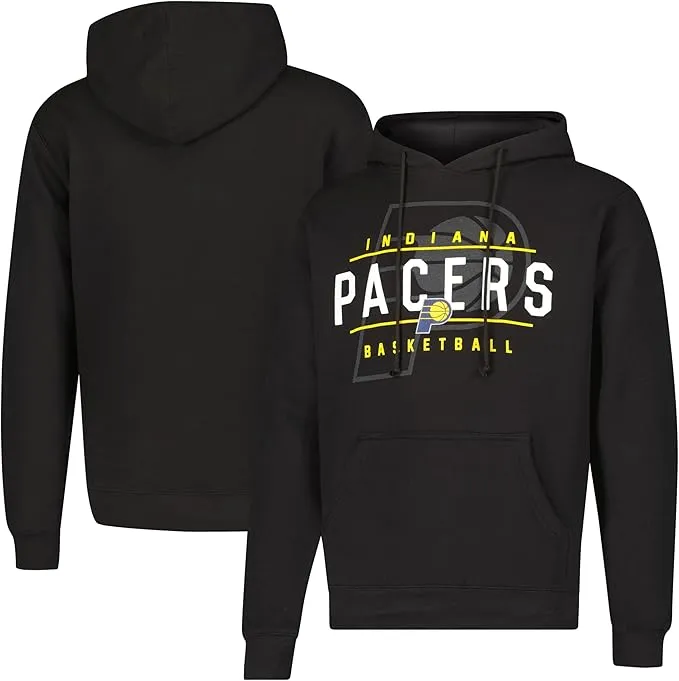 Ultra Game NBA Official Men's Super Soft Get Right Hoodie Sweatshirt, Indiana Pacers, Black|Indiana Pacers