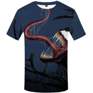 Venom T-shirt Men Anime Tshirts Cool Fitness T-shirts 3d Black T shirts Funny Casual T-shirts Graphic Short Sleeve Hip hop Men